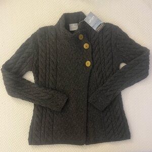 Aran Merino Wool Cardigan